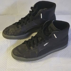 PUMA white stripe men's shoes 11.5 Black Sneakers